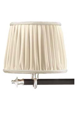 Joseph bronze antique wall lamp and ivory pleated silk lampshade