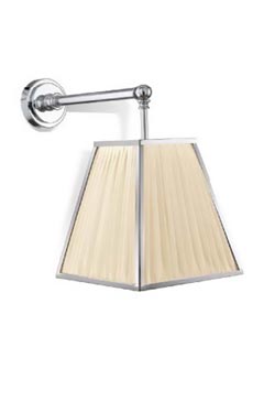 New Arcole pyramid wall lamp in chrome and ivory pleated silk - Wall lights by Jacques Garcia