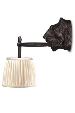 Old antique bronze lion head patina wall lamp - Wall lights by Jacques Garcia