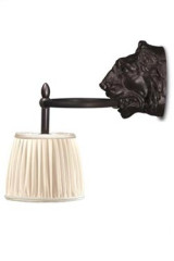 Old antique bronze lion head patina wall lamp - Wall lights by Jacques Garcia