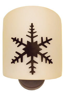 Applique flocon esprit montagne en verre satiné - Montagne by JP Ryckaert