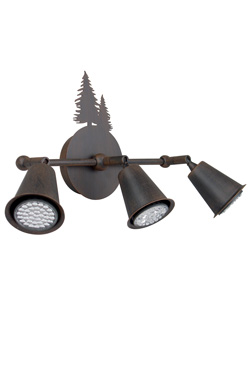 Applique Montagne triple spots orientables, métal patiné - Montagne by JP Ryckaert