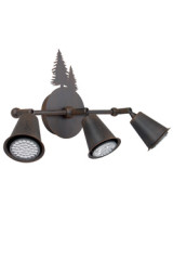 Applique Montagne triple spots orientables, métal patiné - Montagne by JP Ryckaert