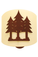 Grande applique écran Montagne trois sapins - Montagne by JP Ryckaert