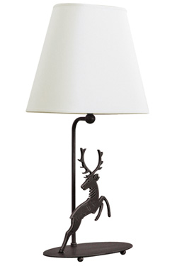 Lampe de table Montagne silhouette de cerf bondissant - Montagne by JP Ryckaert