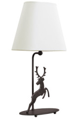 Lampe de table Montagne silhouette de cerf bondissant - Montagne by JP Ryckaert