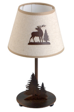 Lampe de table ou de chevet style Montagne motif cerf - Montagne by JP Ryckaert