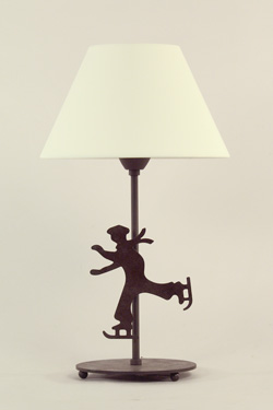 Lampe patineur abat-jour cotonette blanc - Montagne by JP Ryckaert