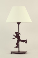 Lampe patineur abat-jour cotonette blanc - Montagne by JP Ryckaert