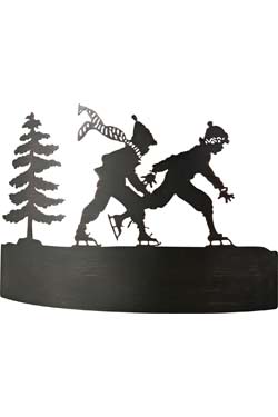 Patineurs Applique marron foncé - Montagne by JP Ryckaert