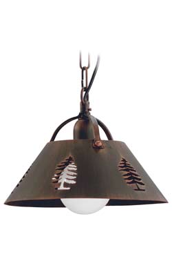 Sapin Perforé Suspension métal rouillé - Montagne by JP Ryckaert