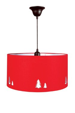 Suspension Montagne rouge et métal noir patine - Montagne by JP Ryckaert