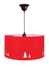 Suspension Montagne rouge et métal noir patine - Montagne by JP Ryckaert
