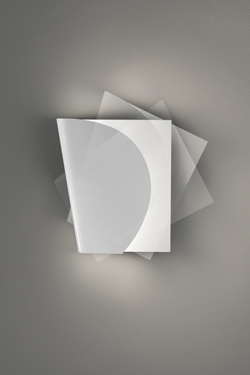 Applique pivotante en métal blanc