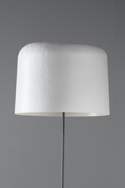 Ola white floor lamp in fiberglass