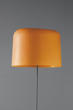 Ola white floor lamp in fiberglass