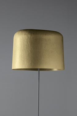 Ola white floor lamp in fiberglass