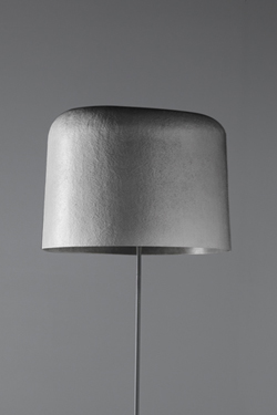 Ola white floor lamp in fiberglass