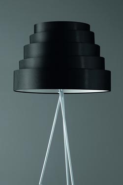 White floor lamp in honeycomb fabric Babel
