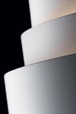 Lampadaire blanc en tissu nid d'abeilles Babel