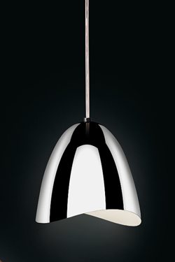Mirage suspension cloche chromée et éclairage LED - Suspension by Karboxx