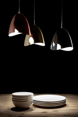 Mirage suspension en cuivre et éclairage LED