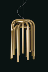 Pipes golden tubes pendant - Pendants by Karboxx