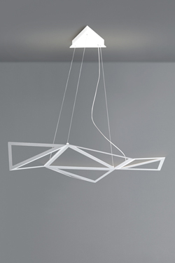 Starlight pendant with graphic design in white aluminum - Pendants by Karboxx