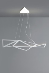 Starlight pendant with graphic design in white aluminum - Pendants by Karboxx