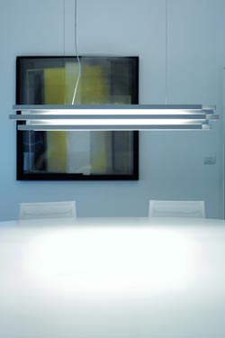 White Aluminum superimposed rectagles Escape - 60cm