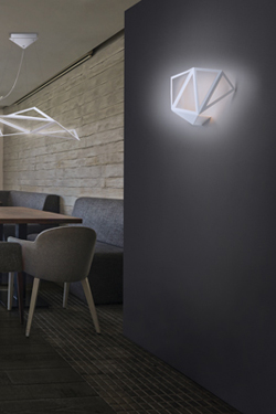 Starlight suspension au design graphique en aluminium blanc 