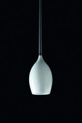 Suspension en goutte blanche et câble noir - Suspension by Karboxx