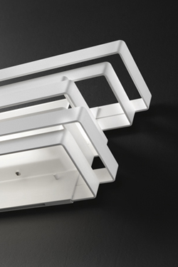 Geometric white wall lamp Escape 50cm