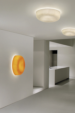 Ola white fiberglass wall light