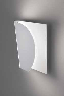 Swivel wall lamp in white metal