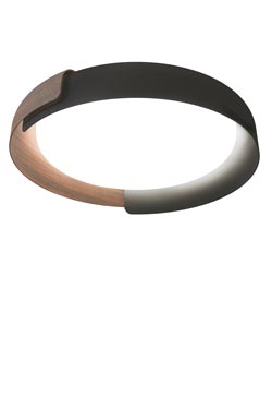 Dala contemporary round ceiling light in wood finish - Ceiling lights by kdln