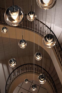 Dew suspension pendentif de verre une lumière