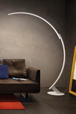 Kyudo large black arch floor lamp