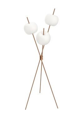 Kushi lampadaire 3 lumières doré