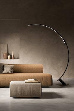 Kyudo grand lampadaire arc noir