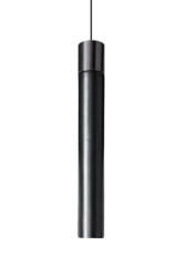 Minimal suspension en tube de céramique et métal nickel noir - Suspension by kdln