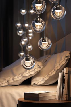 Dew glass drop pendant light