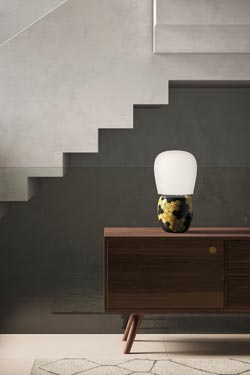 Hive black Art Deco table lamp