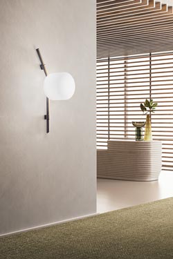 Floed contemporary wall light bronze finish