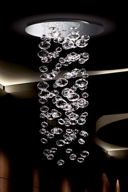 Suspension bulles de cristal en cascade Ether 150S - Suspension by Leucos