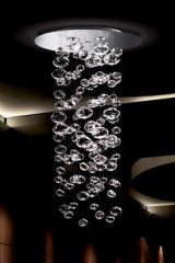 Suspension bulles de cristal en cascade Ether 150S - Suspension by Leucos