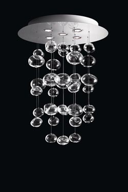 Suspension bulles de cristal en cascade Ether S - Suspension by Leucos