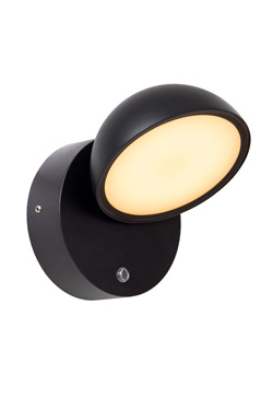 Finn small adjustable outdoor wall light in black - Exterior wall lights by Lucide