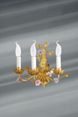 Applique Art nouveau fleurs en porcelaine - Applique by Lucien Gau