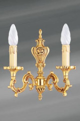 Applique double Louis XV bronze doré - Applique by Lucien Gau